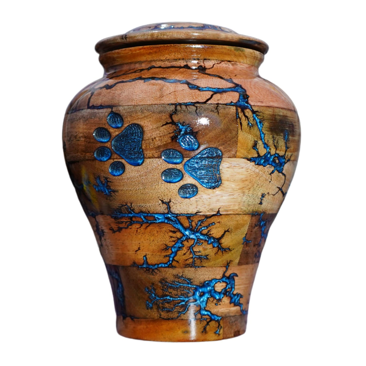 Wooden Urn for Pet Ashes - Cremation Box for Dogs and Cats - Small and Large (Medium 100 LBS)