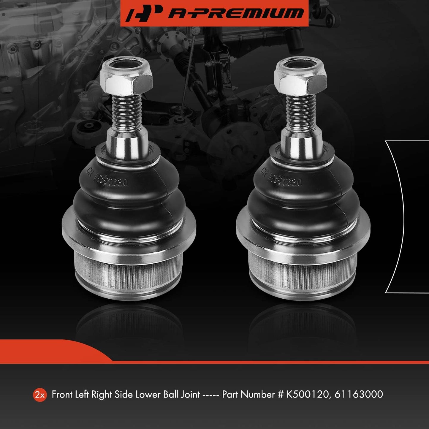 A-Premium 2 x Front Lower Ball Joint Compatible with Dodge Journey 2009-2020, Avenger 2008-2014, Chrysler 200 2011-2014, Sebring 2007-2010