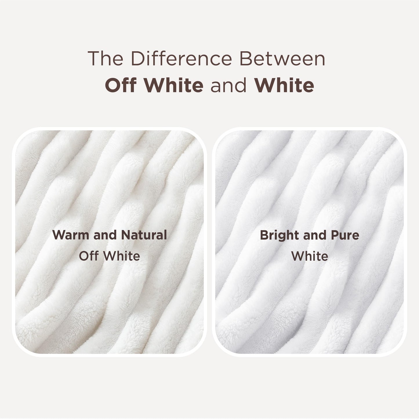 Bedsure Bedroom Decor White Queen Blanket, Bedding Gifts for Women Men, Soft Fluffy Fleece Cozy Fuzzy Plush Warm Queen Blanket for Bed, White Gifts for Her Him, 90x90