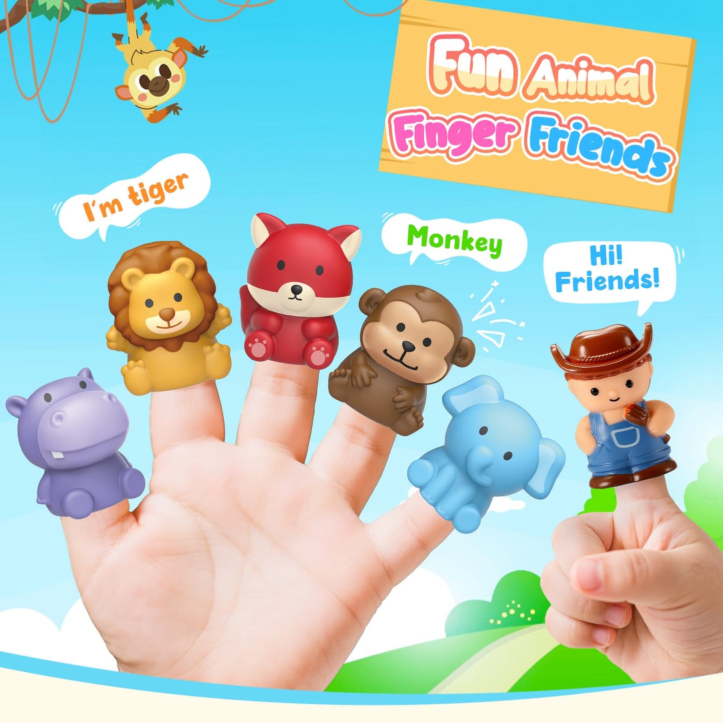 Luckades Toddler Animals Montessori Toys for 2 3 4 Year Old Boy Girl, Learning Farm Train Set with Counting Matching & Sorting for Kids 2-3 3-5 Preschool Christmas Birthday Baby Boy Girl Gifts