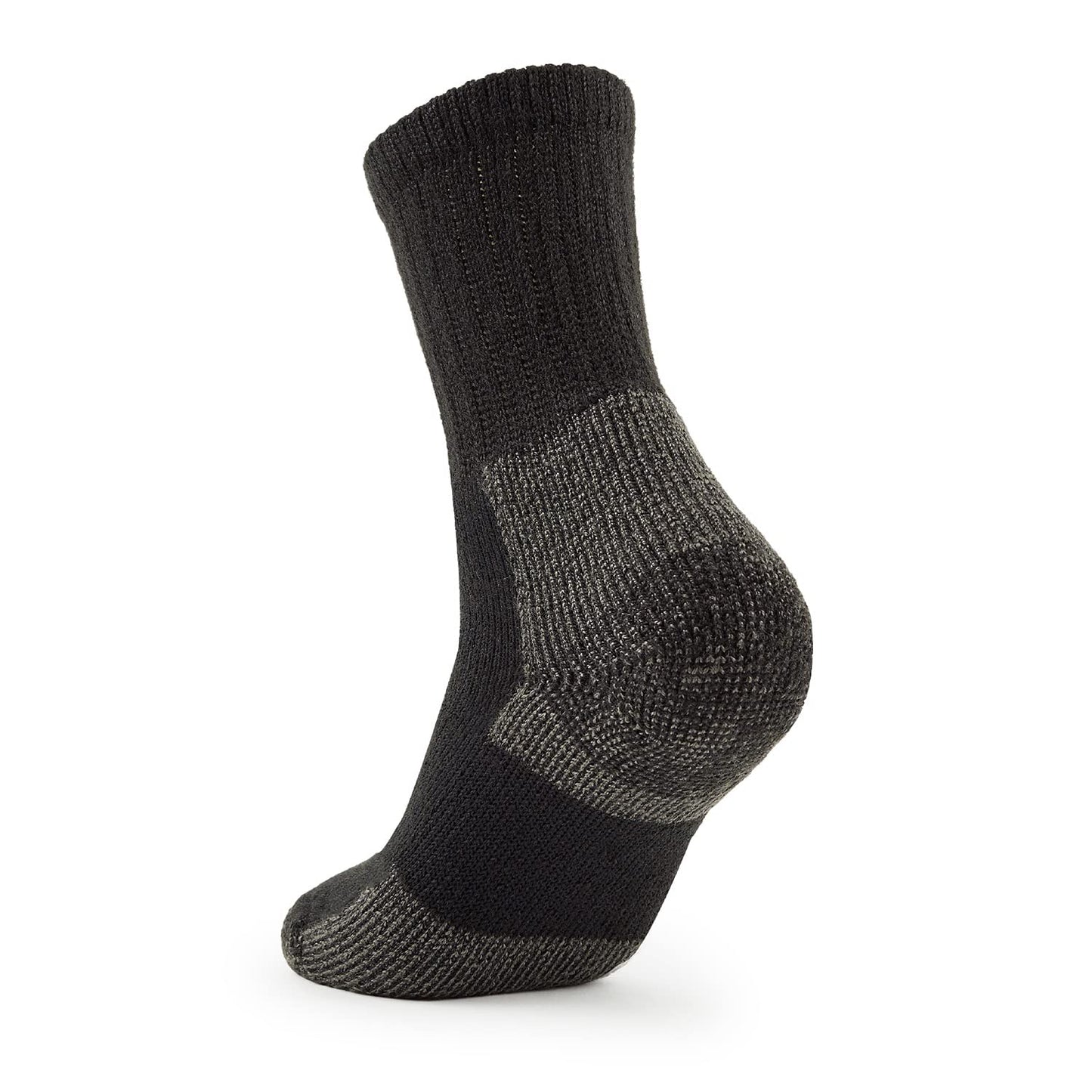 thorlos Men's Kx Max Cushion Hiking Crew Socks, Black (3 Pair Pack), Large