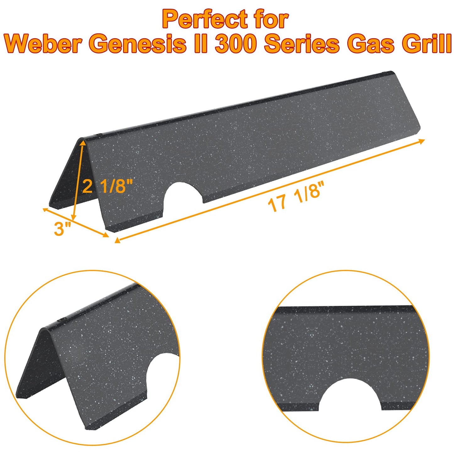 66795 Flavorizer Bars for Weber Genesis II E-310, S-310, E-330, E-335 Grill Parts, Weber Genesis II/LX 300 Series S/E-340 Gas Grills (2017 and Newer), for Weber Genesis ii Flavorizer Bars 66032 67095