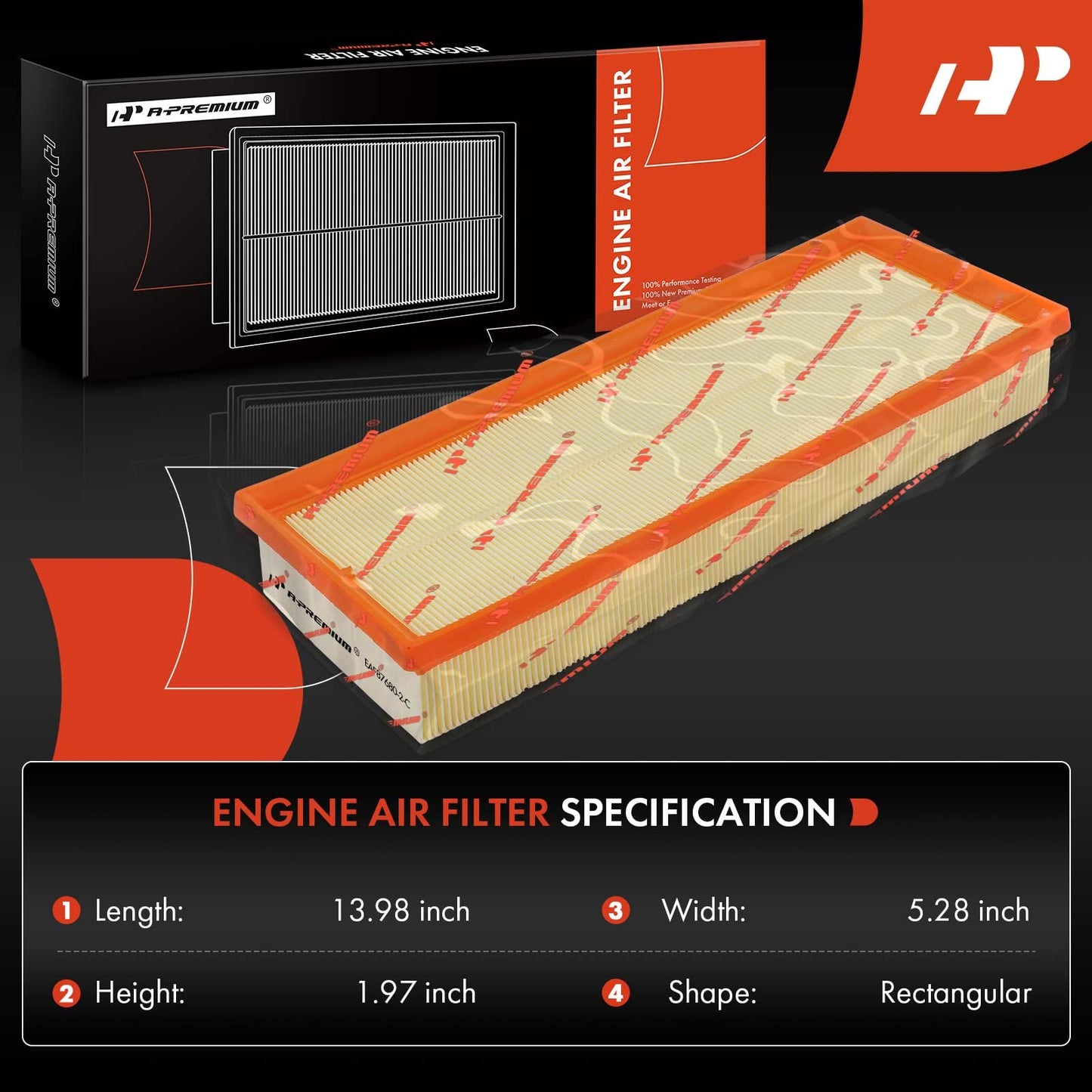 A-Premium 2-PC Engine Air Filter Compatible with Mercedes-Benz C-Class C230 C240 C320, E-Class E320 E550, CL500 CL550, G550 GL550, ML350 ML450, R350 R550, S400 S550 & More