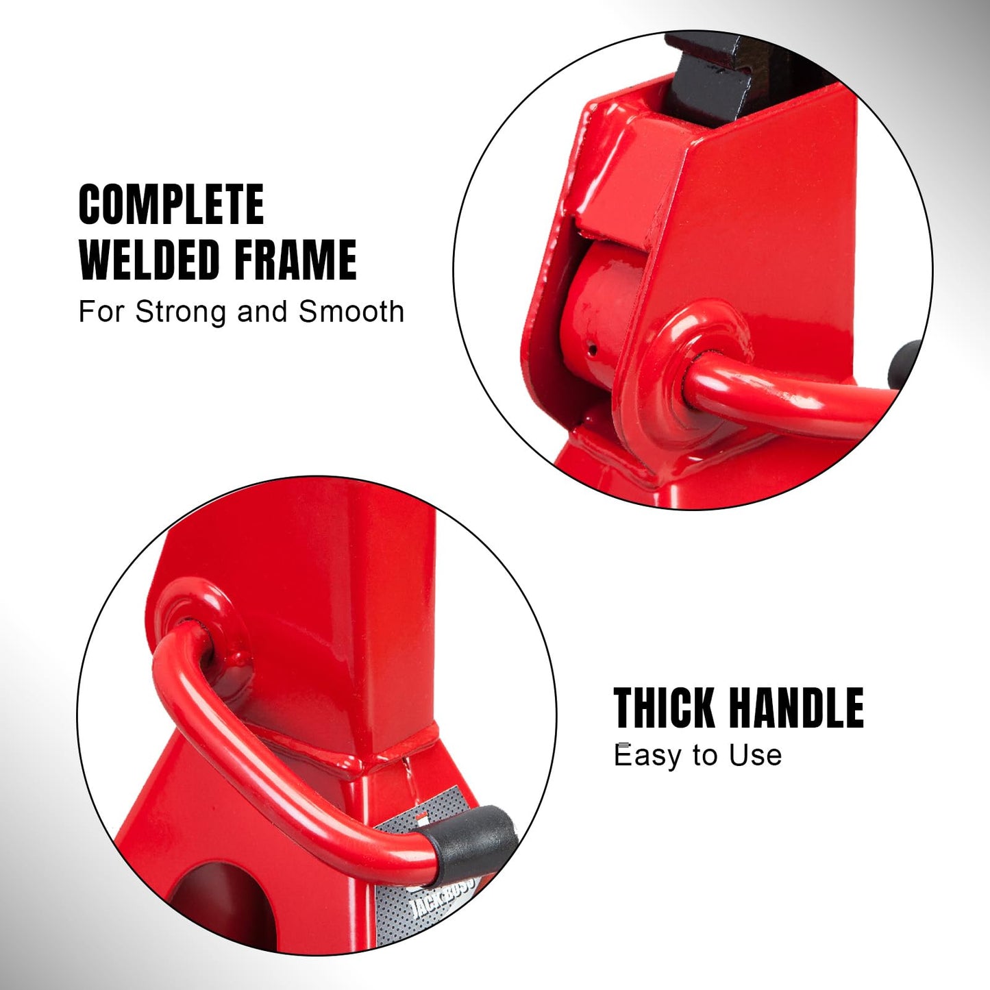 Jack Stands 3 Ton (6,000 LBs) Car Jack Stand Adjustable Car Lifting Stand (Not Suitable for SUV,Truck), Red, 2 Pack