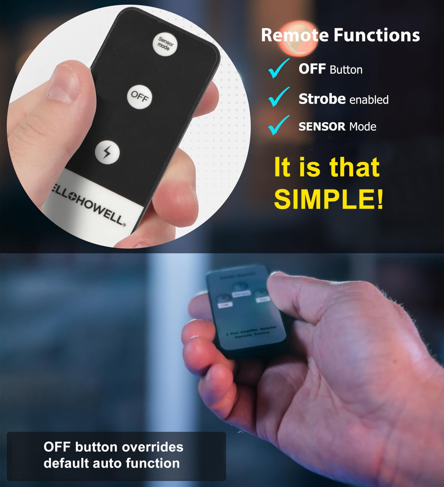 Bionic Floodlight 180 Degrees Swiveling Light by Bell+Howell Solar Lights Outdoor with Motion Sensor LED Solar Outdoor Lights 108 High Power LED Bulbs Adjustable Panels for Garden Patio As Seen On TV