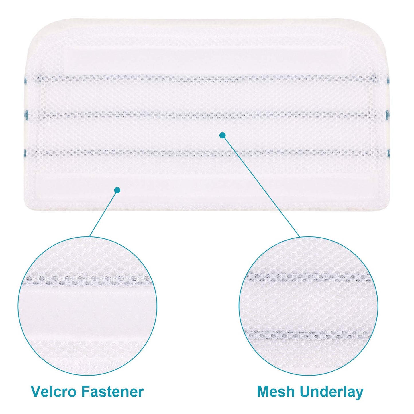 Wisorder 8 PCS Replacement Pads Accessories Compatible for Black+Decker Steam Mop SM1600, SM1610, SM1620, HSM13E1, HSMC1300FX, HSMC1321, HSMC1321APB, HSMC1361SGP, BDH1855SM, BDH1760SM, SMP20 Mop Pads