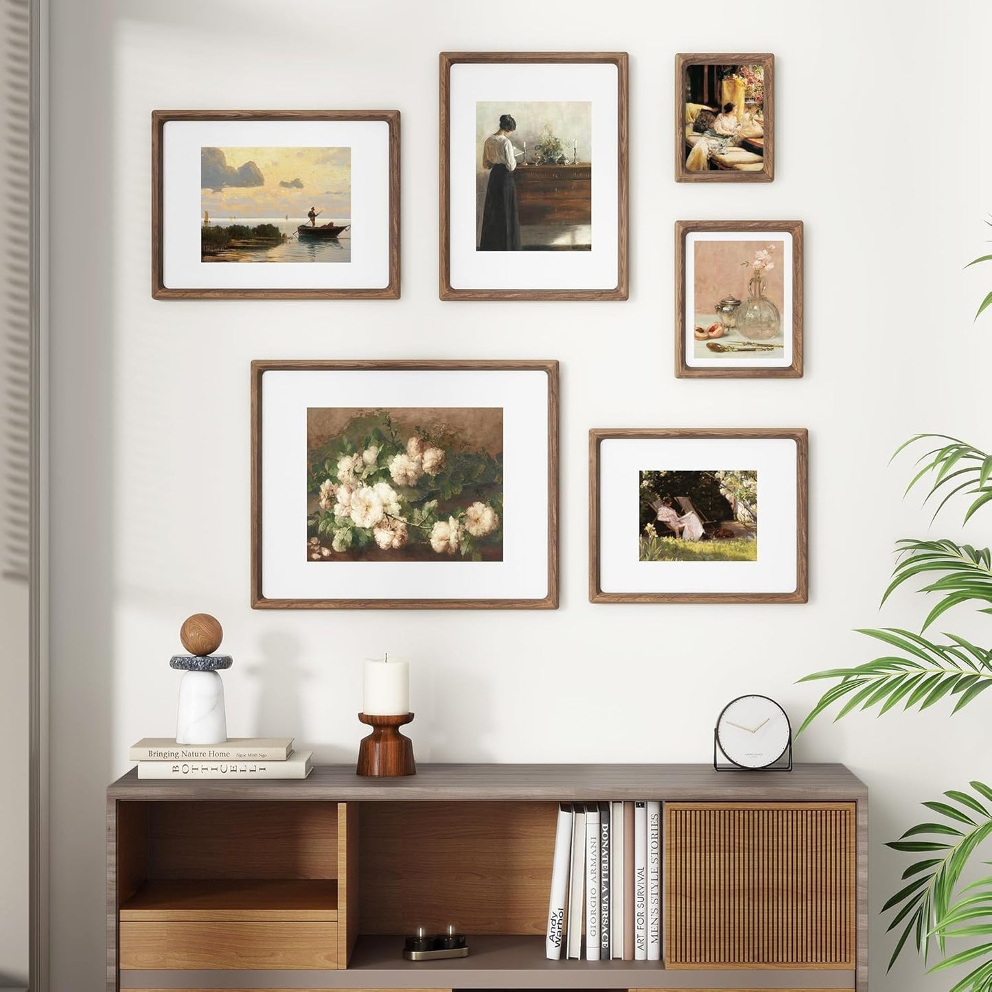 Heimlove 11x14 Picture Frames Natural Walnut,Original Wood Hand Make Crafted Diploma Frame with 8x10 Mat,Graduation Display,Family,Gallery Wall, Home Décor,Certificate Wall Mounted