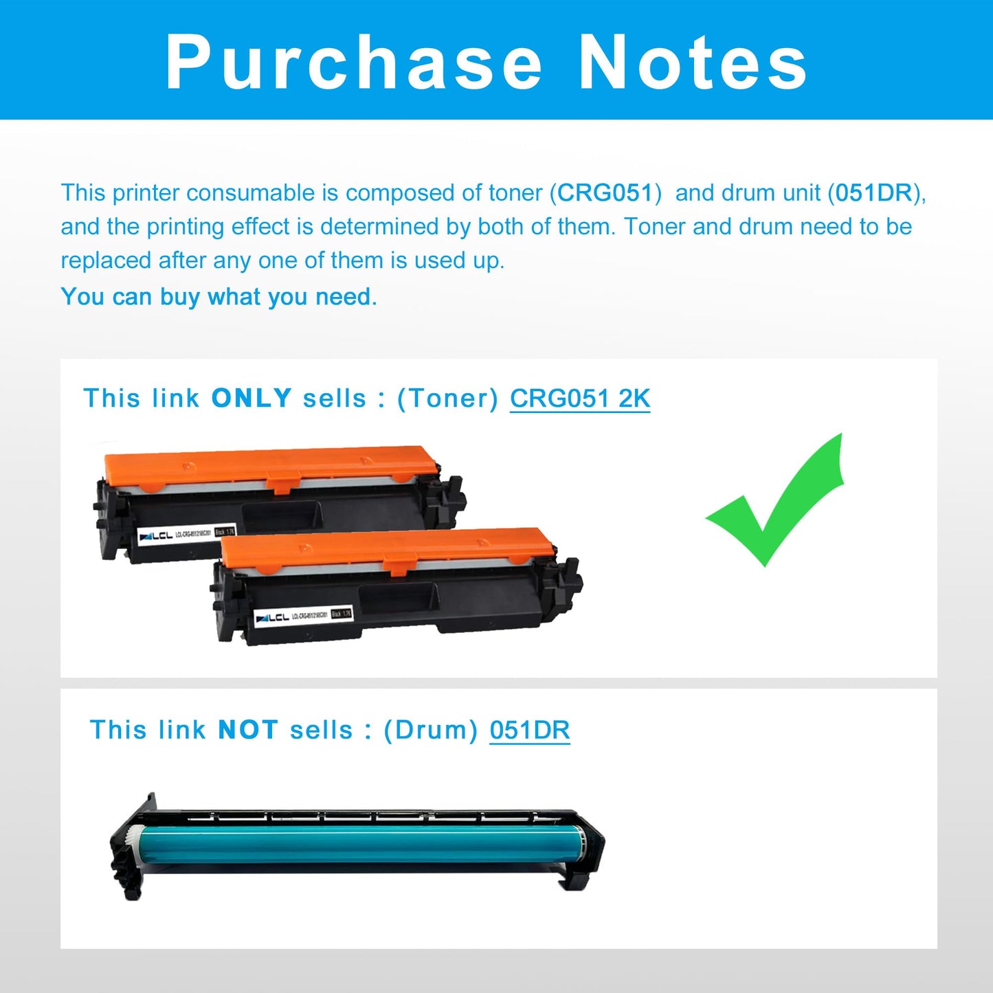 051 Black Toner Cartridge Comaptible for Canon 051 051H Toner Cartridge CRG051 CRG051H for Canon ImageCLASS MF263dn MF264dw MF266dn MF267dw MF269dw LBP161dn LBP162dw LBP1692dwkg (2-Pack)