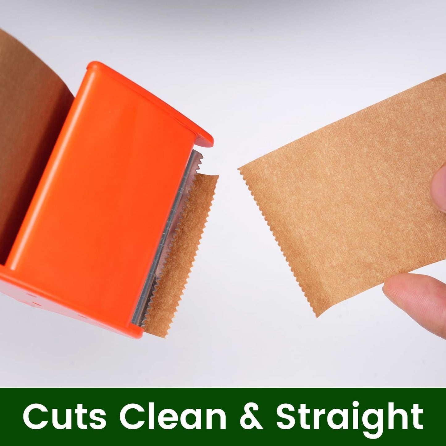 ADHES Kraft Paper Tape with Dispenser, 2 in x 55 yds x 6 Rolls – Eco Friendly Brown Packing Tape, Strong Adhesive, Easy Cut Tape Dispenser for Shipping, Moving & Packaging