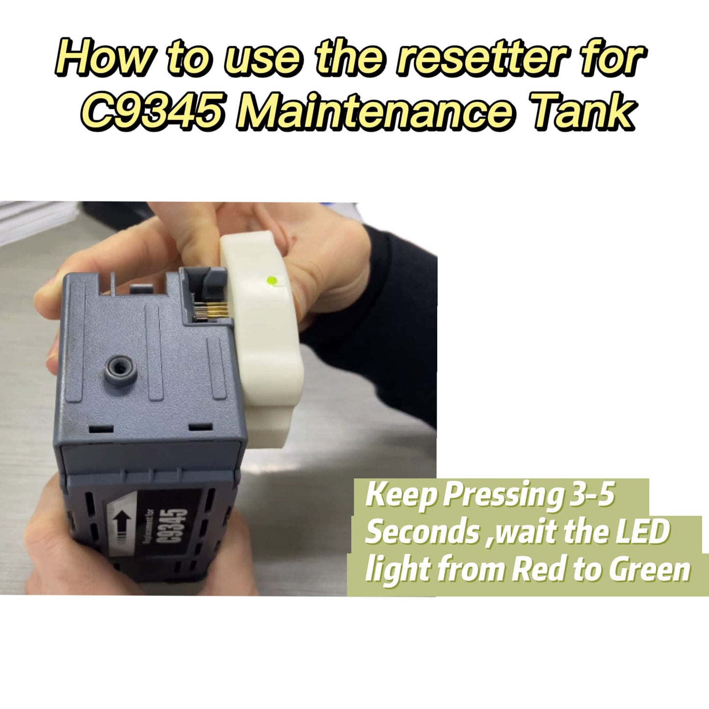 C9345 Maintenance Tank Chip Resetter for Printer ET-5800 16600 L15150 15160 WF7820 ST-C8000 L8168 L8188 white