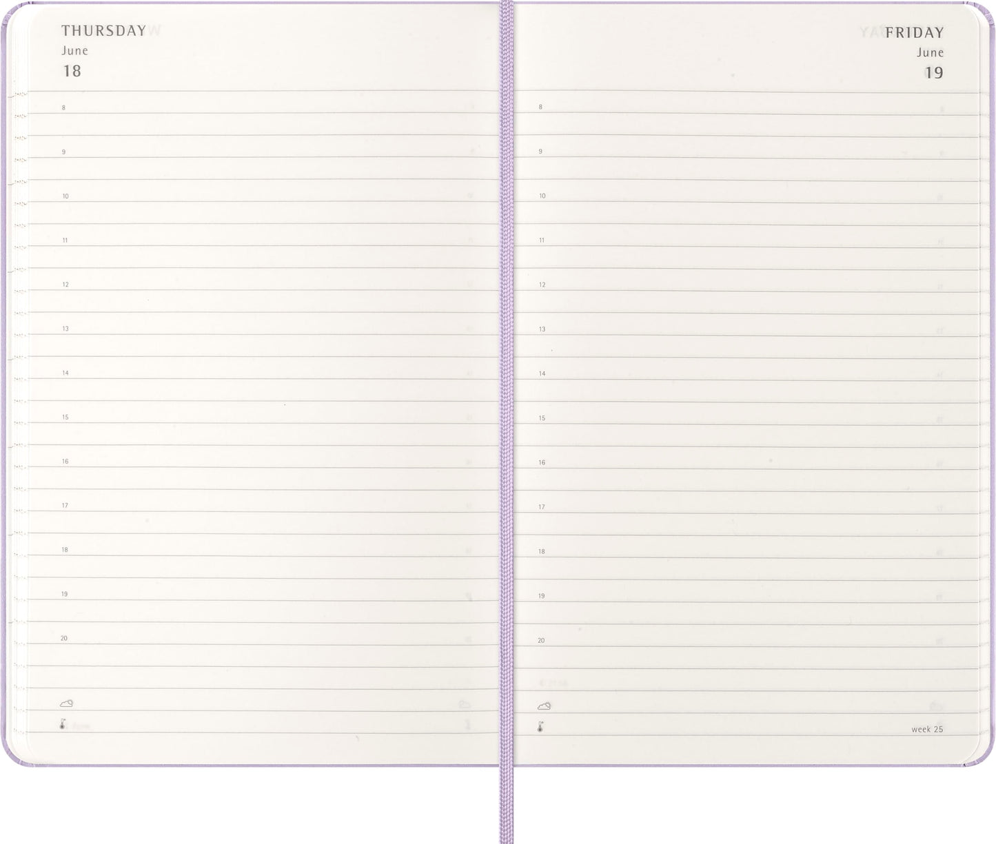 Moleskine Classic 12 Month 2026 Daily Planner, Hard Cover, Large (5" x 8.25"), Pastel Lilac, 400 pages