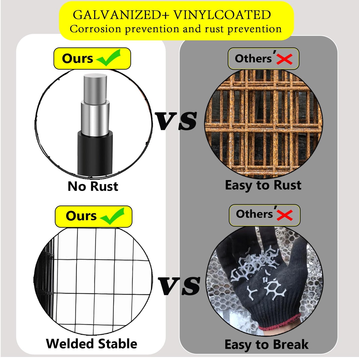 PVC Coated Welded Wire Fence 36 Inch x 50 Ft Black, 2" X 3" 16GA Coated Hardware Cloth, Chicken Fencing, Metal Garden Plant Fencing, Welded Mesh Roll for Yard Vegetable Plant Protection Poul