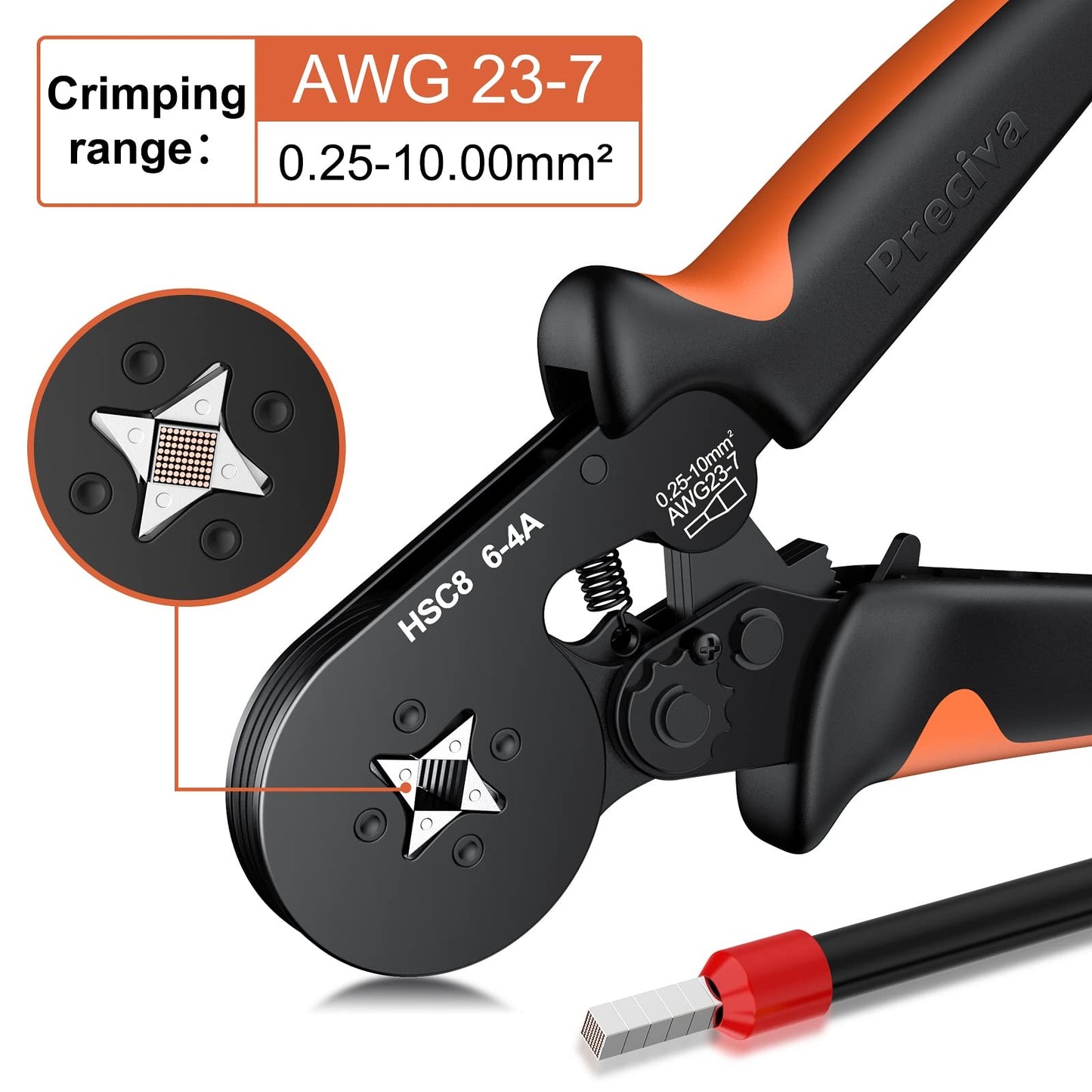 Ferrule Crimping Tool Kit with 2000PCS Wire Connectors, Preciva AWG23-7 Self-Adjustable Ratchet Wire Crimping Tool Kit Crimper Plier Set