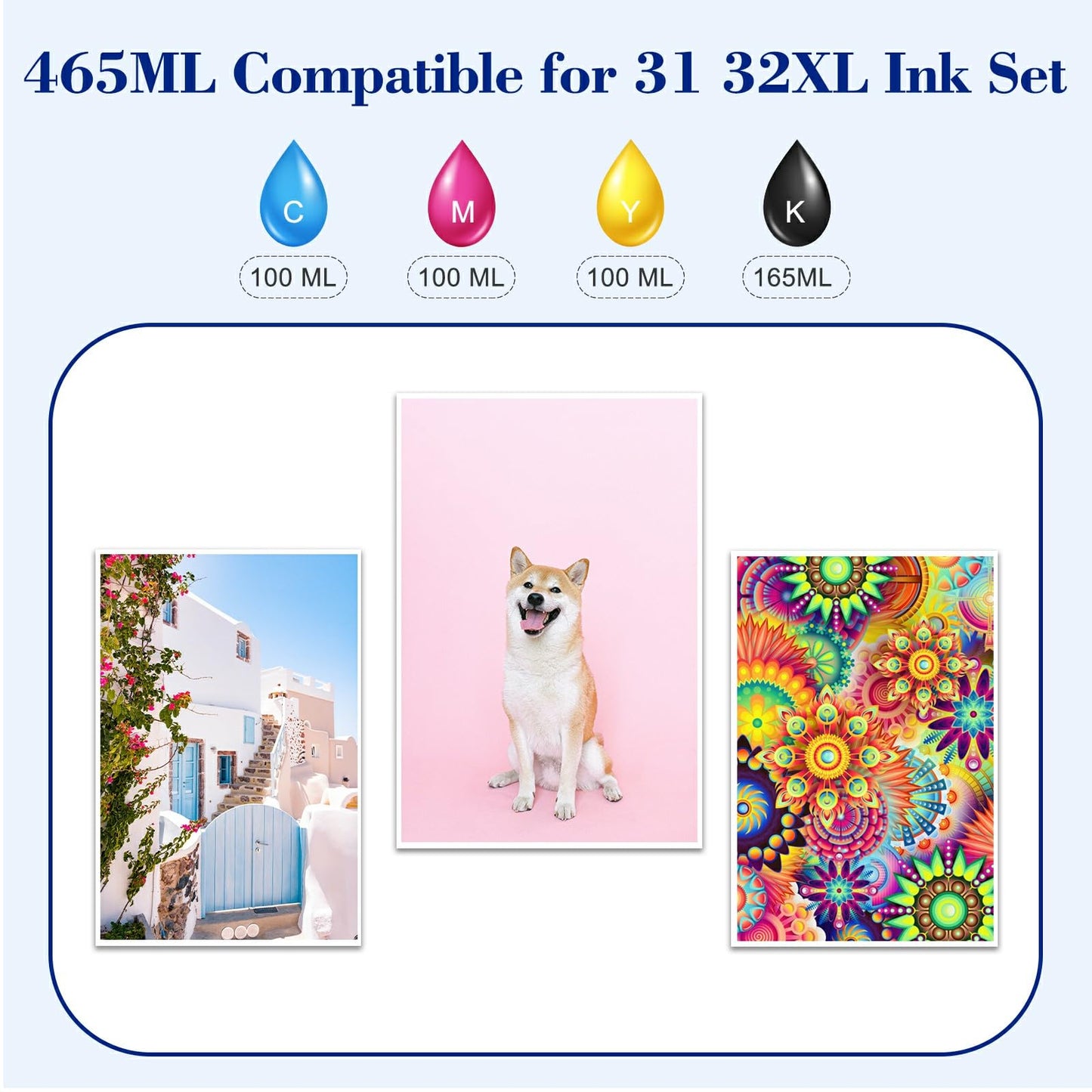 Pristar Compatible with 31 32XL Ink Bottle Set