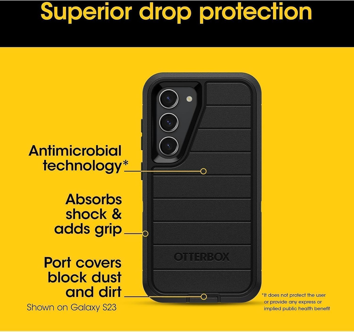 OtterBox Samsung Galaxy S25+ (Only) - Defender Series Case - Black - Screenless - Rugged & Durable - with Port Protection - Holster Clip Included - Microbial Defense Protection