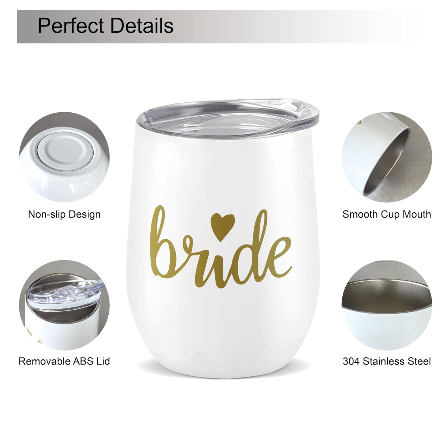 Bride Squad Bachelorette Party Cups 10 Pcs Team Bride Cups Bridesmaid Gifts Tumblers 12 Oz Insulated Cups with Lid and Straw(Pink)