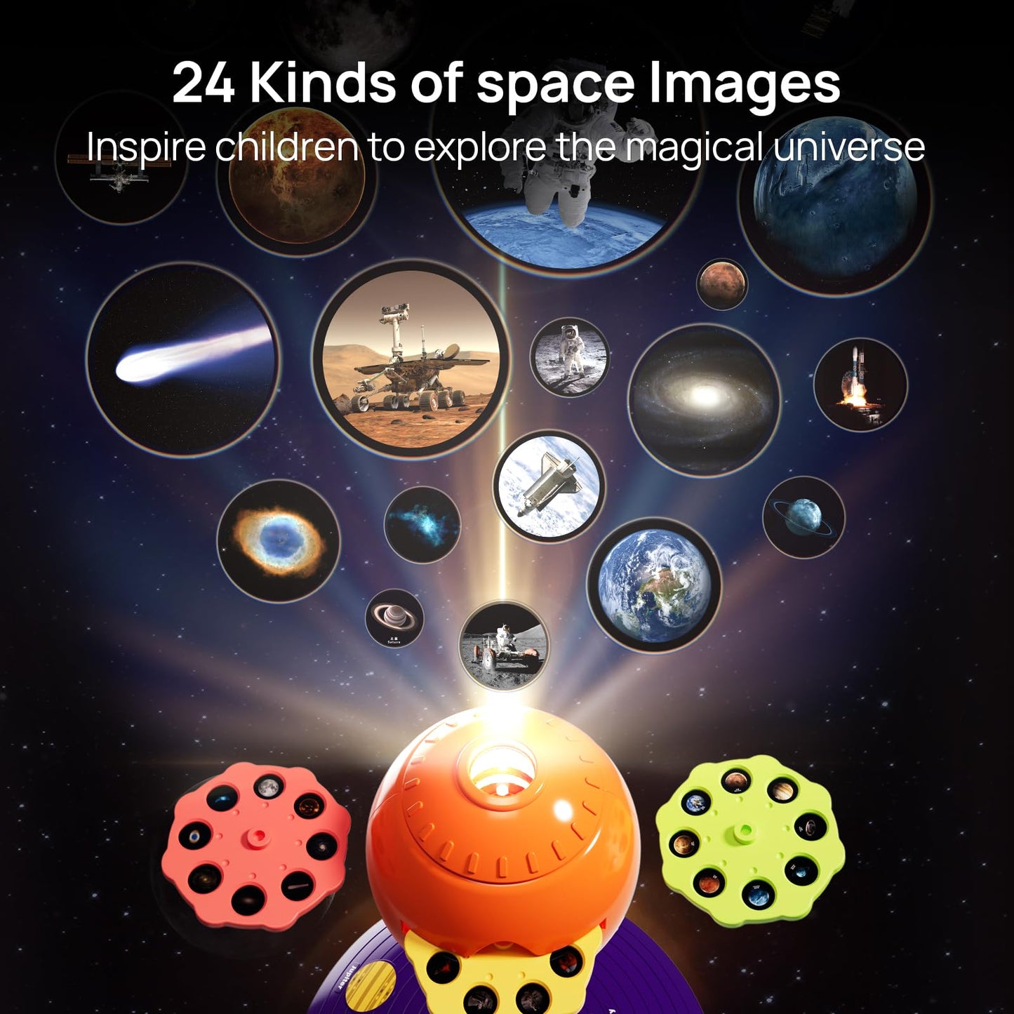 Science Can Solar System for Kids, Talking Astronomy Solar System Model Kit, Planetarium Projector with 8 Planets STEM Space Toys for 3 4 5+ Years Old Boys Girls
