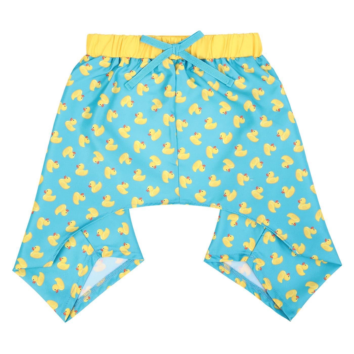 HDE Dog Swim Trunks Hawaiian Board Shorts Beach Pool Swimsuit for XS to XXL Dogs Teal Rubber Ducks - XS