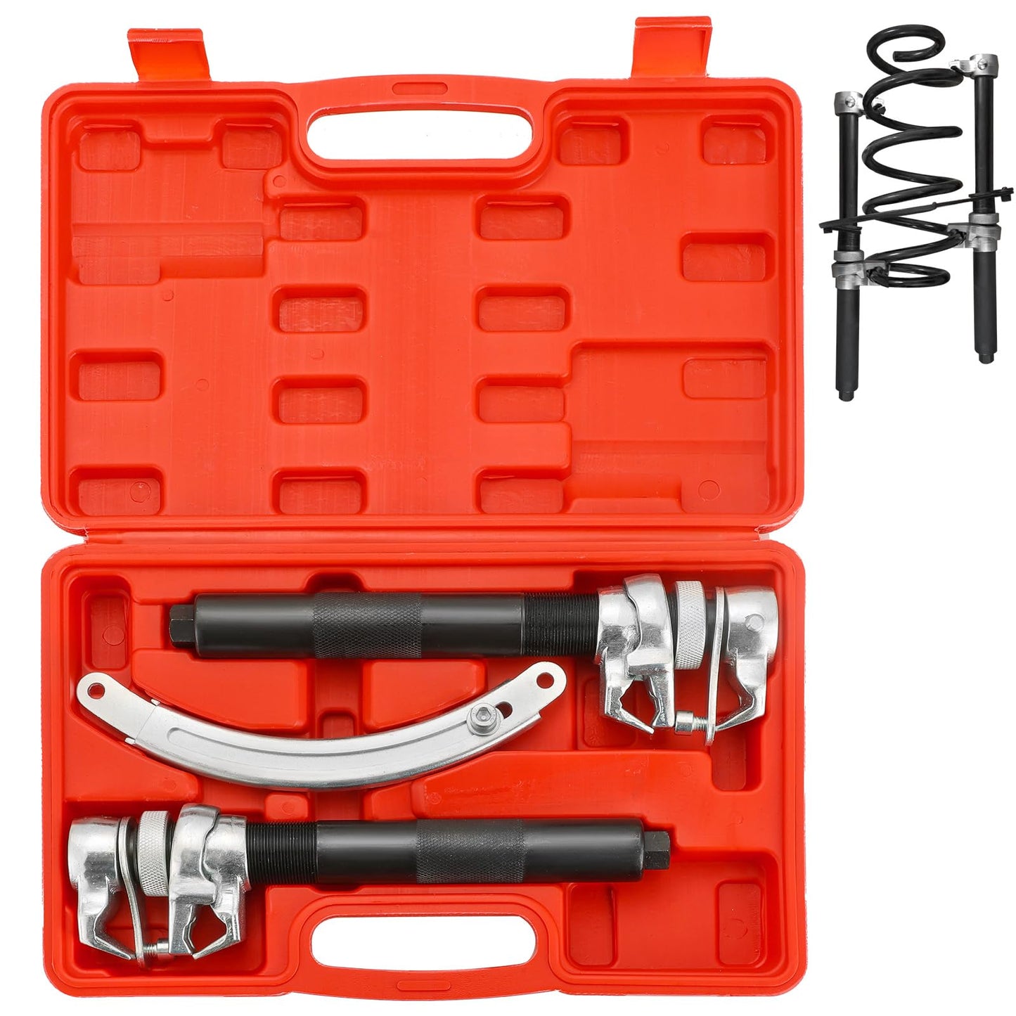 DASBET Coil Spring Compressor Tool | Automotive 2 pcs Heavy Duty Macpherson Strut Spring Compressor Set with Safety Bracket for Car Truck ATV UTV 2200 LB Capacity ﻿