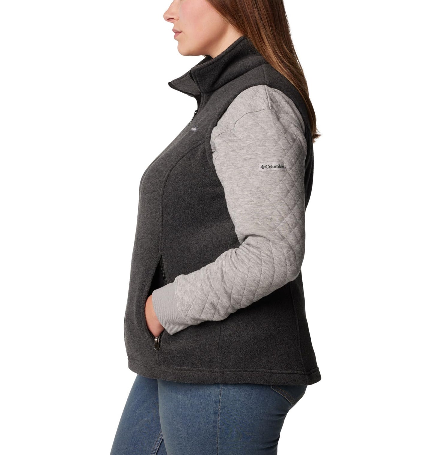 Columbia Women's Benton Springs Vests, Charcoal Heather, 3X US