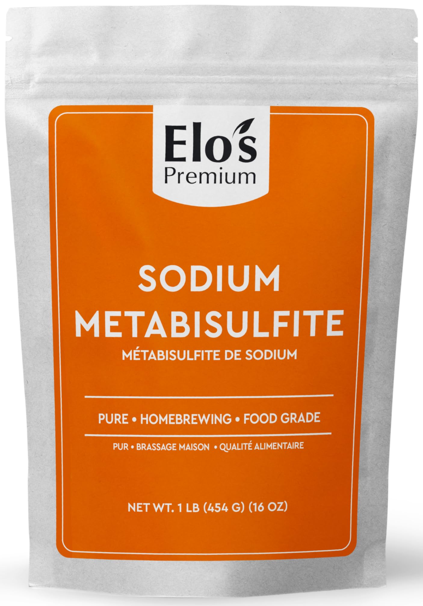 Sodium Metabisulfite (1lb)| Packed in Canada| 100% Pure Food-Grade and Kosher Friendly Additive| Preservative and Antioxidant; Used for Homebrewing, Winemaking, Baking and Fruits; Equipment Sanitizer| by Elo’s Premium
