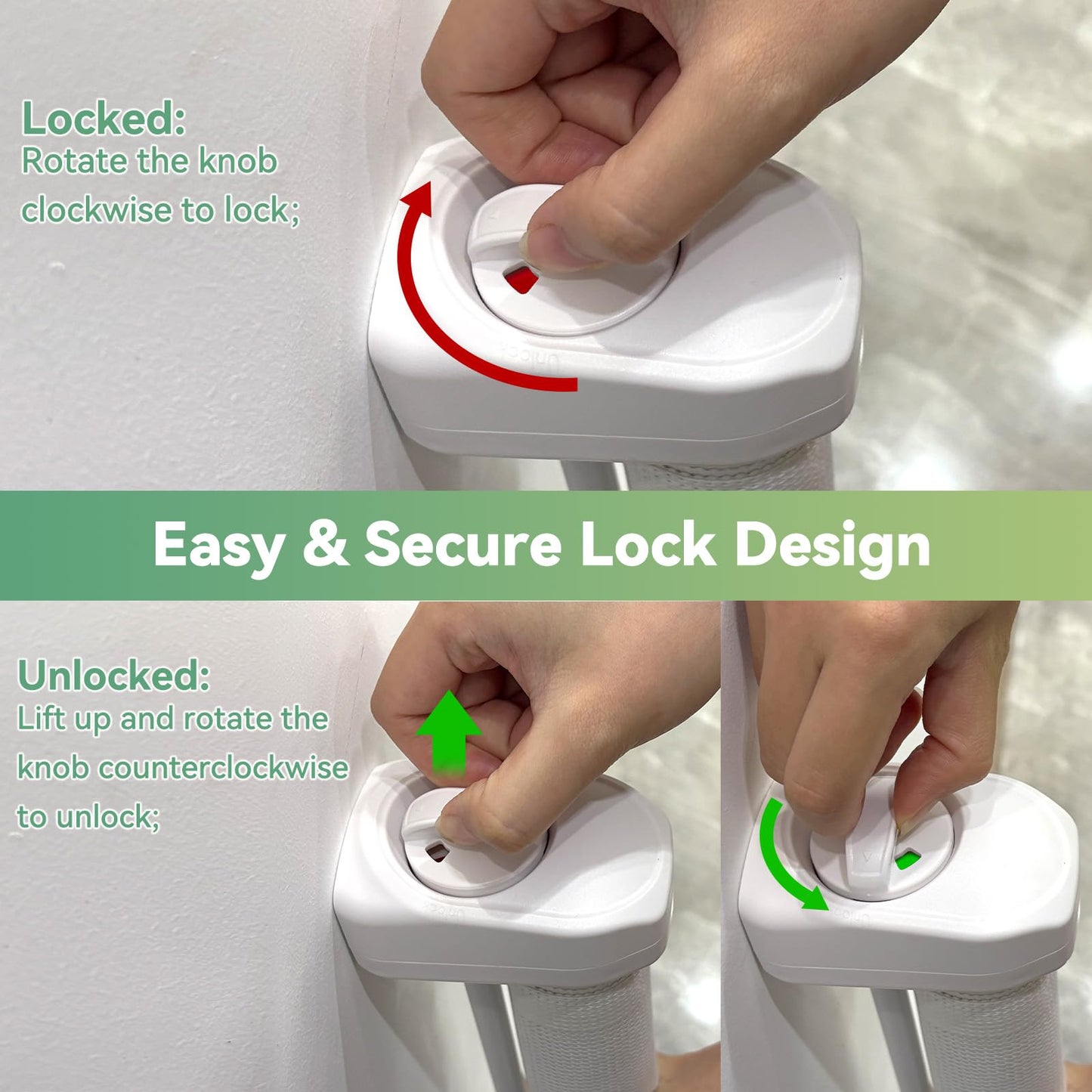 Crazydeer 14" Tall Short Dog Gate to Step Over, Retractable Mesh Pet Door for Small Puppy, Extended up to 55" Wide for Indoor Stairs Doorways and Hallway(White)