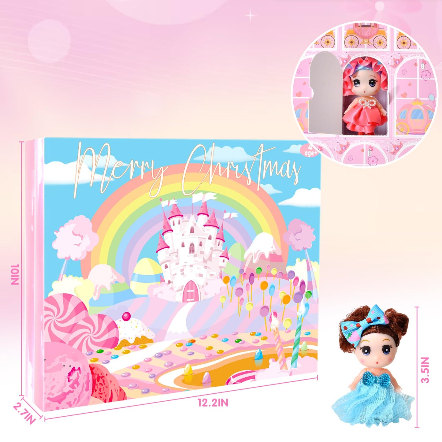 Advent Calendar 2025 for Girls - Christmas Princess Dolls 24-Day Countdown - Perfect Christmas Gifts for Toddlers and Kids Fun and Festive Holiday Experience