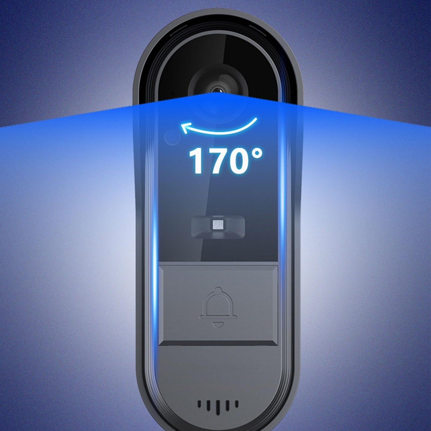 Cordless Video Doorbell Intercom System, 4.3 Inch Monitor with 1080P Door Camera, Night Vision, 8MP 170° Wide Angle, Two Way Talk, IP66 Waterproof