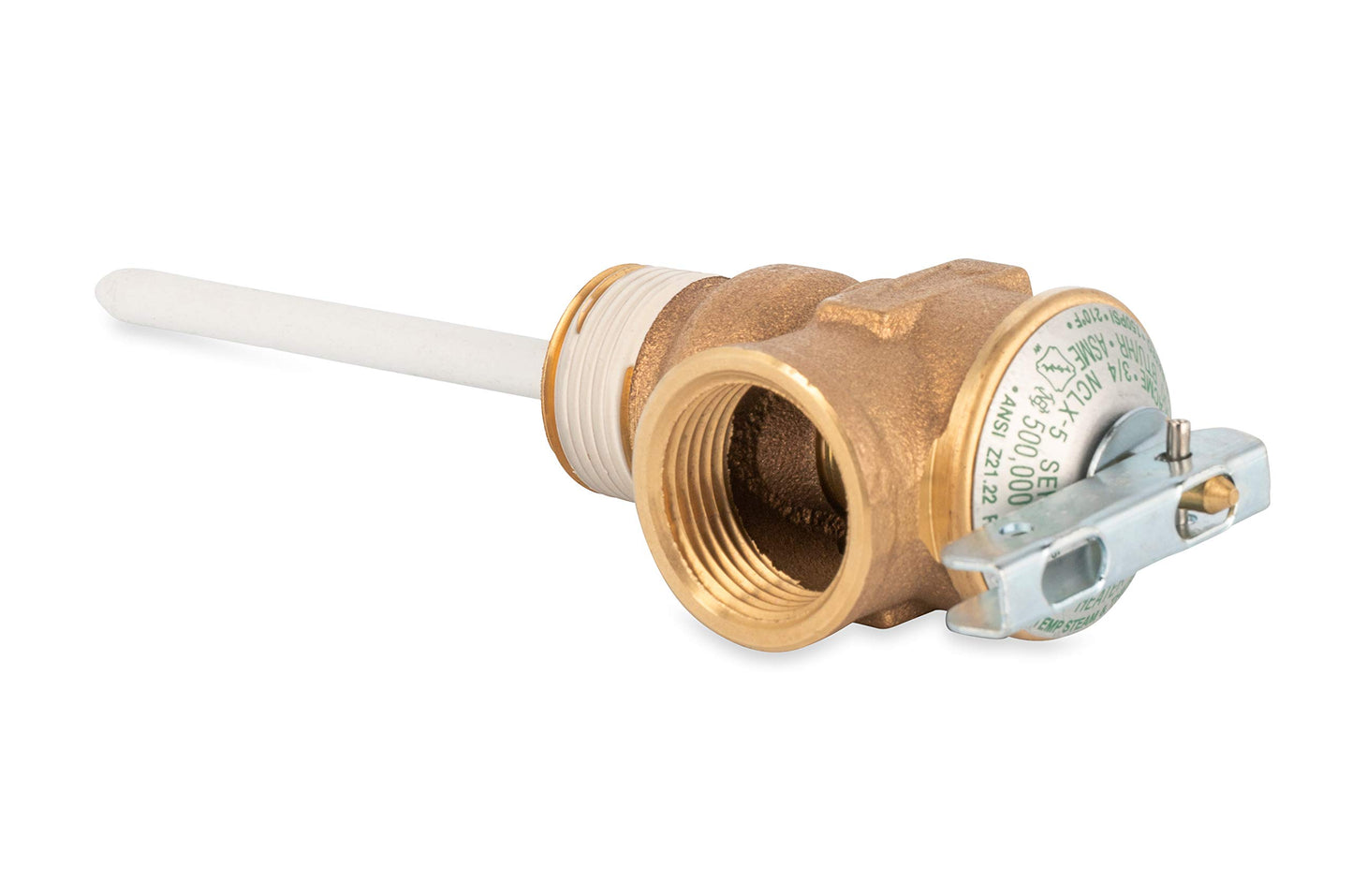 Camco 10471/10473 RV 3/4-Inch Temperature and Pressure Relief Valve with 4-Inch Probe