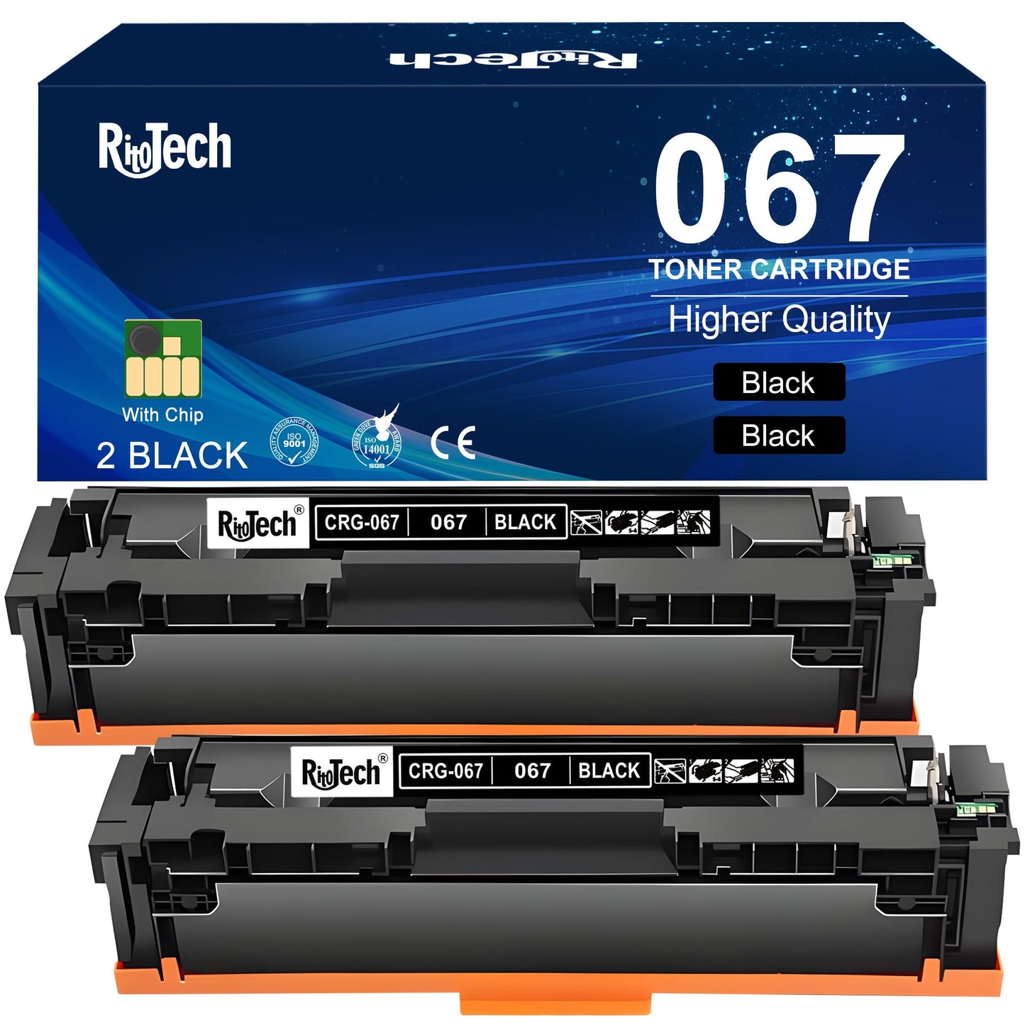 067 Black Toner Cartridge,with Chip Replacement for Canon 067 067H CRG-067 for imageCLASS MF653Cdw MF654Cdw MF656Cdw LBP633Cdw LBP632Cdw MF652Cw MF652Cdw Printer