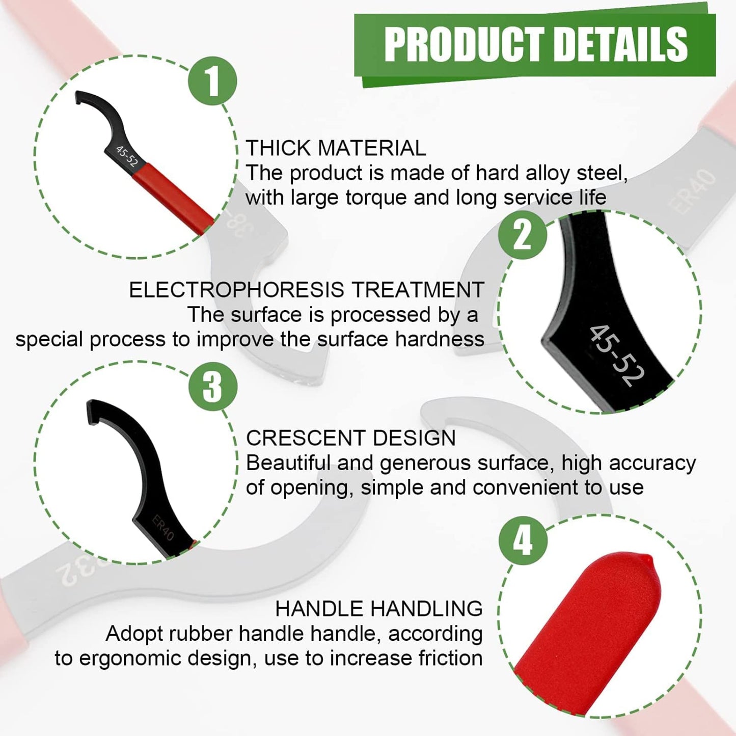 9 Pieces Universal Coilover Wrenches Tools Adjustment Shocks Spanner Wrench Set Heavy Duty Carbon Steel Coilover Wrenches for Suspension System and Shock Adjustments