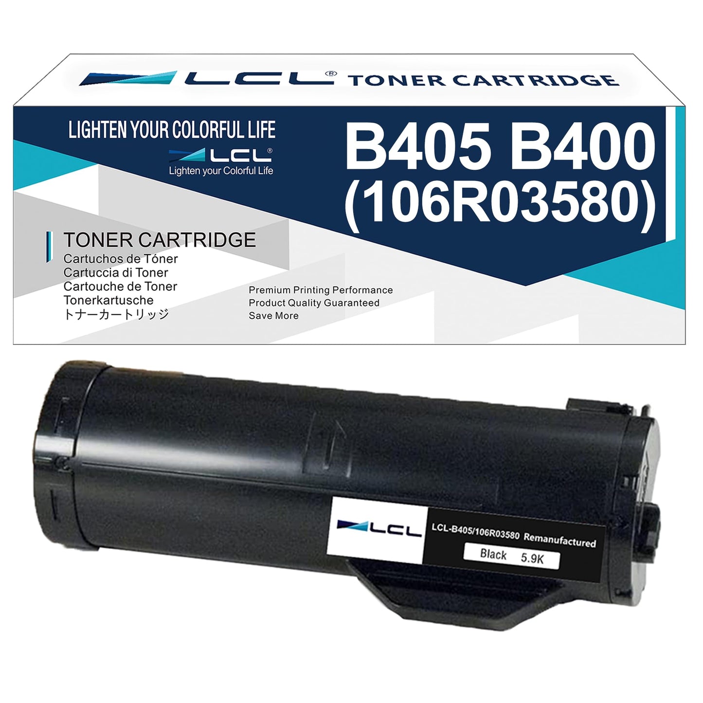 LCL Remanufactured Toner Cartridge for Xerox VersaLink B405 B400 B400DN B400N B405DN 106R03580 5900 Pages (1-Pack,Black) for Xerox VersaLink B405 VersaLink B400 VersaLink B400DN VersaLink B400N