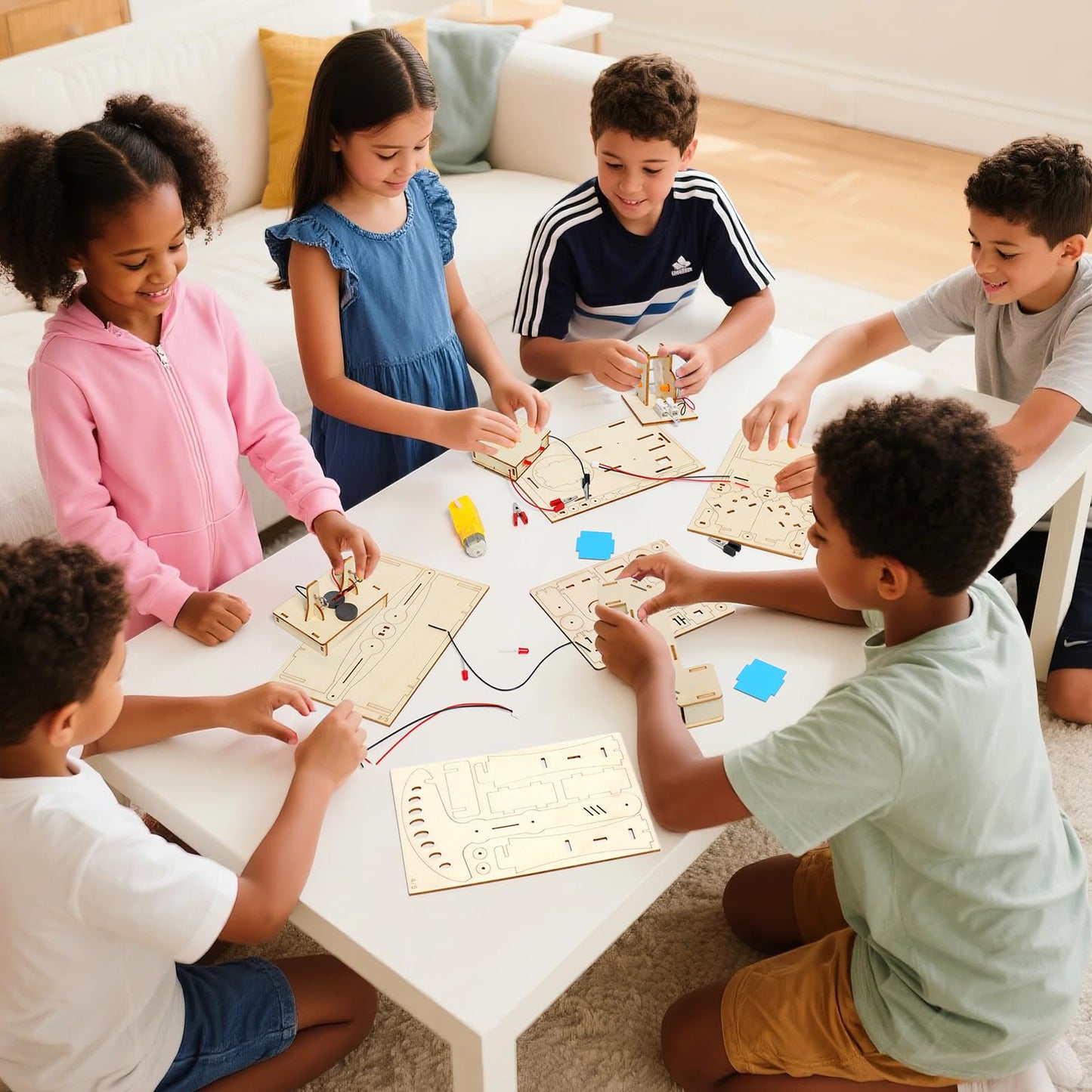 6 in 1 STEM Science Kits for Kids, Wood Building Crafts Kits, Science Projects for Kids 8-12, STEM Toys for Boys Girls Age 8-12 8 10 12 13 14 Gift Idea.