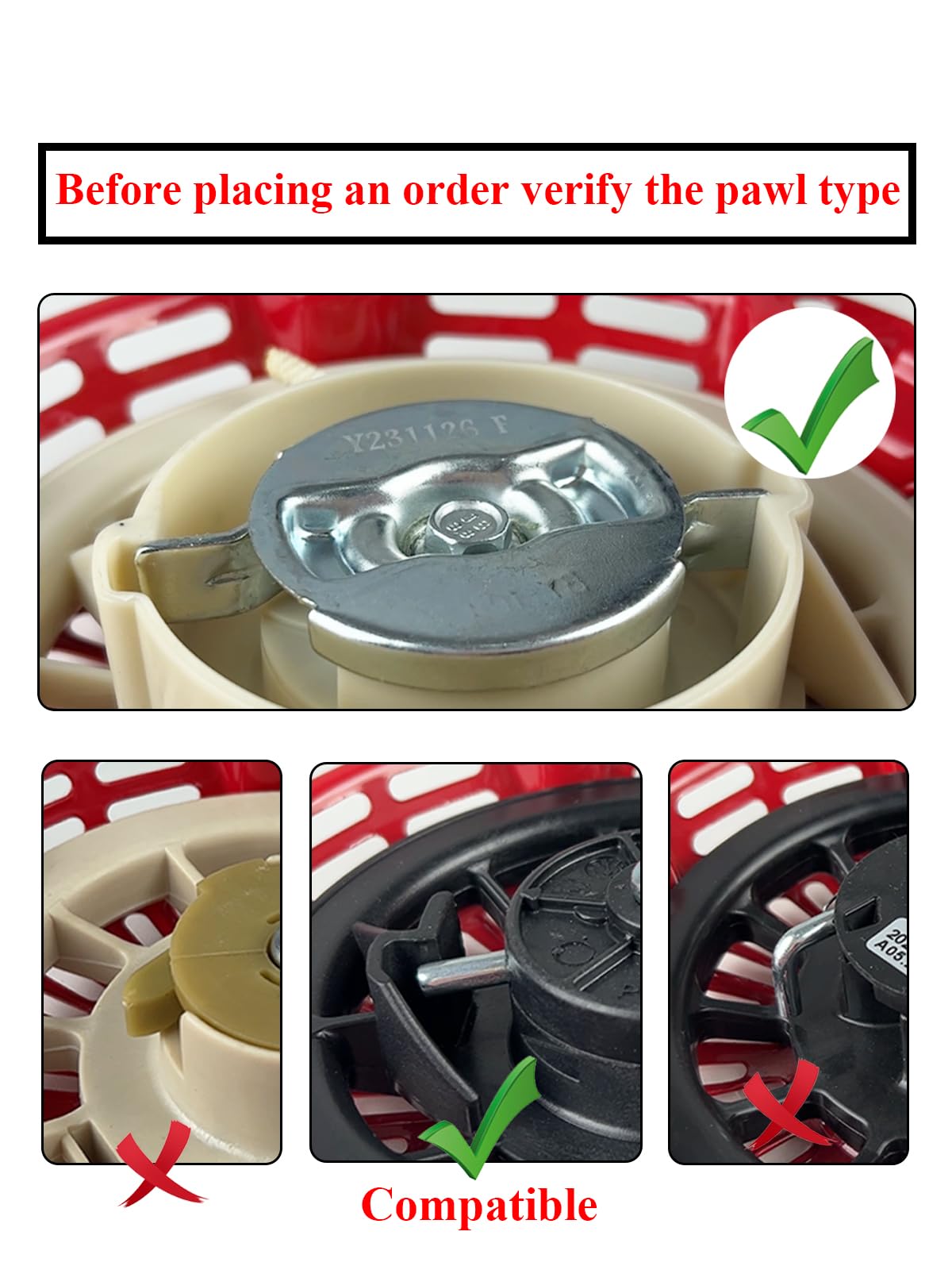 YAMAKATO GX340 GX390 Pull Start Recoil Starter Assembly for Honda GX 340 GX 390 389 420 439 cc 11 13 hp Generator Replaces 28400-ZE3-W01ZA Pull Cord Rope Aftermarket