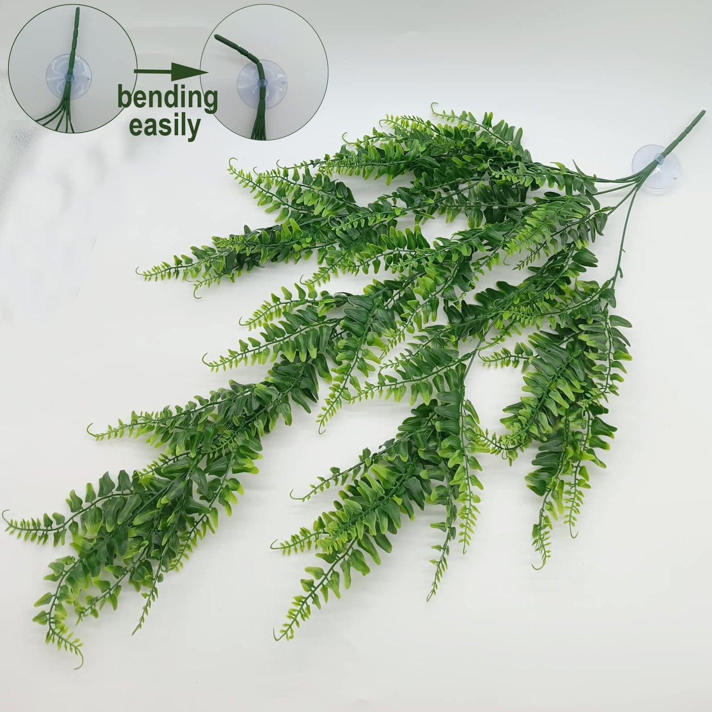 Bearded Dragon Accessories,Leopard Crested Gecko Tank Accessories,Repitle Terrarium Plants Vines Climbing Branch Background Decor,Lizard,Snake Hide,Ball Python,Chameleon,Triceratops(Group E)