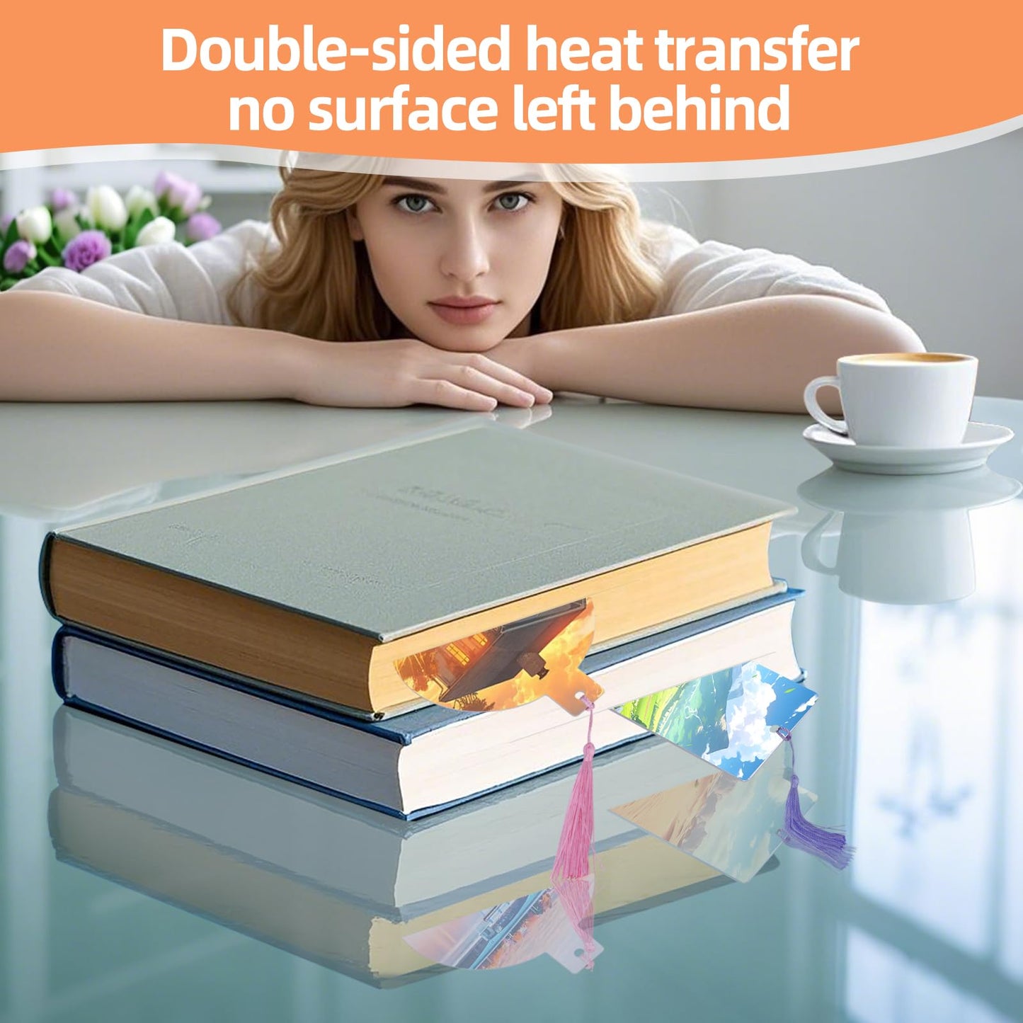 Sublimation Bookmarks Blank Aluminum 50 PCS 2x7 Inch for Double-Side Heat Transfer