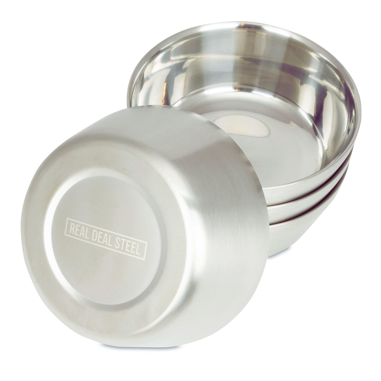 Stainless Steel Insulated Bowls for Kids and Adults - 20 Oz Double Wall Metal Bowls for Ice Cream, Soup, Cereal, Snack, Rice Dish, Camping Bowl (Stainless Steel)