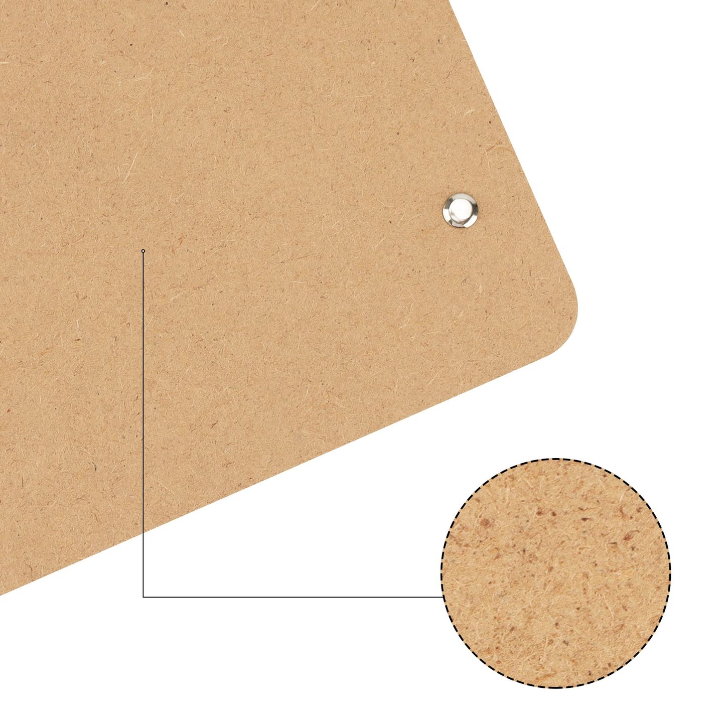 HEIHAK 16 Pack 6 x 9 Inches Mini Clipboards, A5 Memo Size Clipboards, Small Wood Hardboard Low Profile Clip for Home, Office, Classroom Supplies, Brown