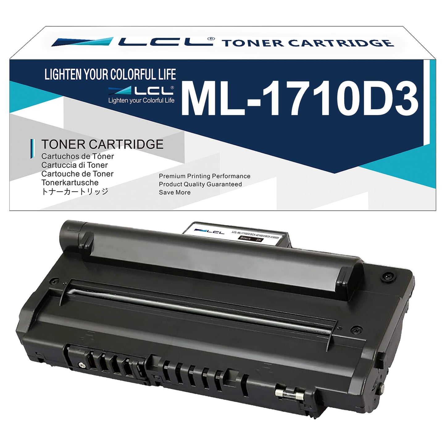 LCL Compatible Toner Cartridge Replacement for Samsung ML1710D3 SCX-4216D3 for ML -1510/1520/1520p/1710/1740/1750/1755/1500/1510B/1710B/1710D/1710P SCX-4016/4100/4116 (1-Pack,Black)