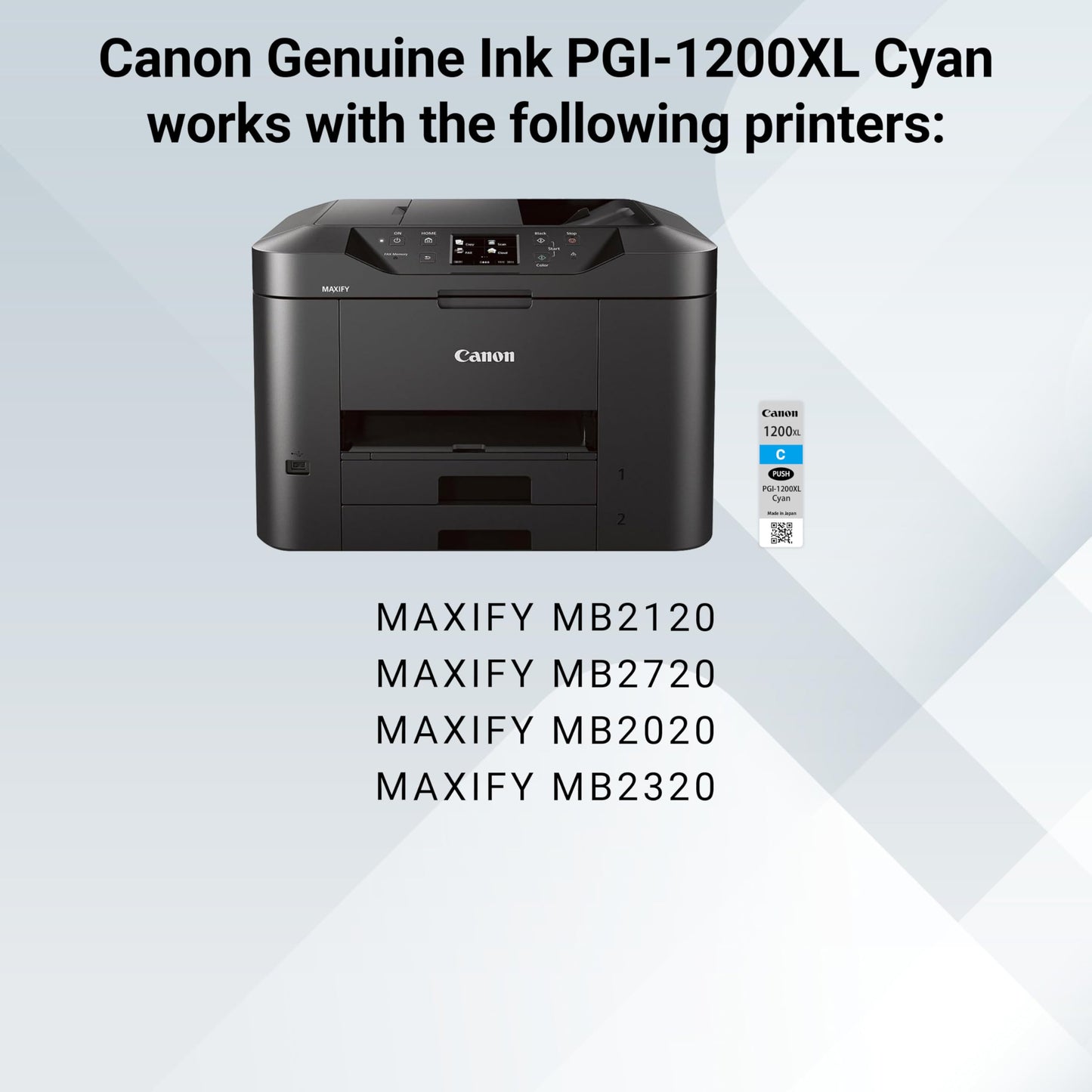 Canon Genuine Canon PGI-1200 XL HIGH Yield Pigment Ink Cartridge, Cyan
