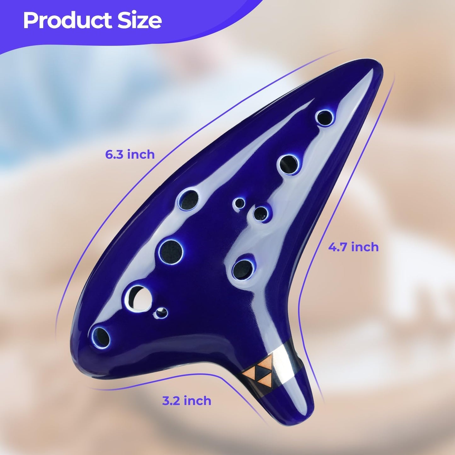 Ohuhu Zelda Ocarina with Song Book (Songs From the Legend of Zelda), 12 Hole Alto C Zelda Ocarinas Play by Link Triforce Valentine's Day Gift for Zelda Fans with Display Stand Protective Bag