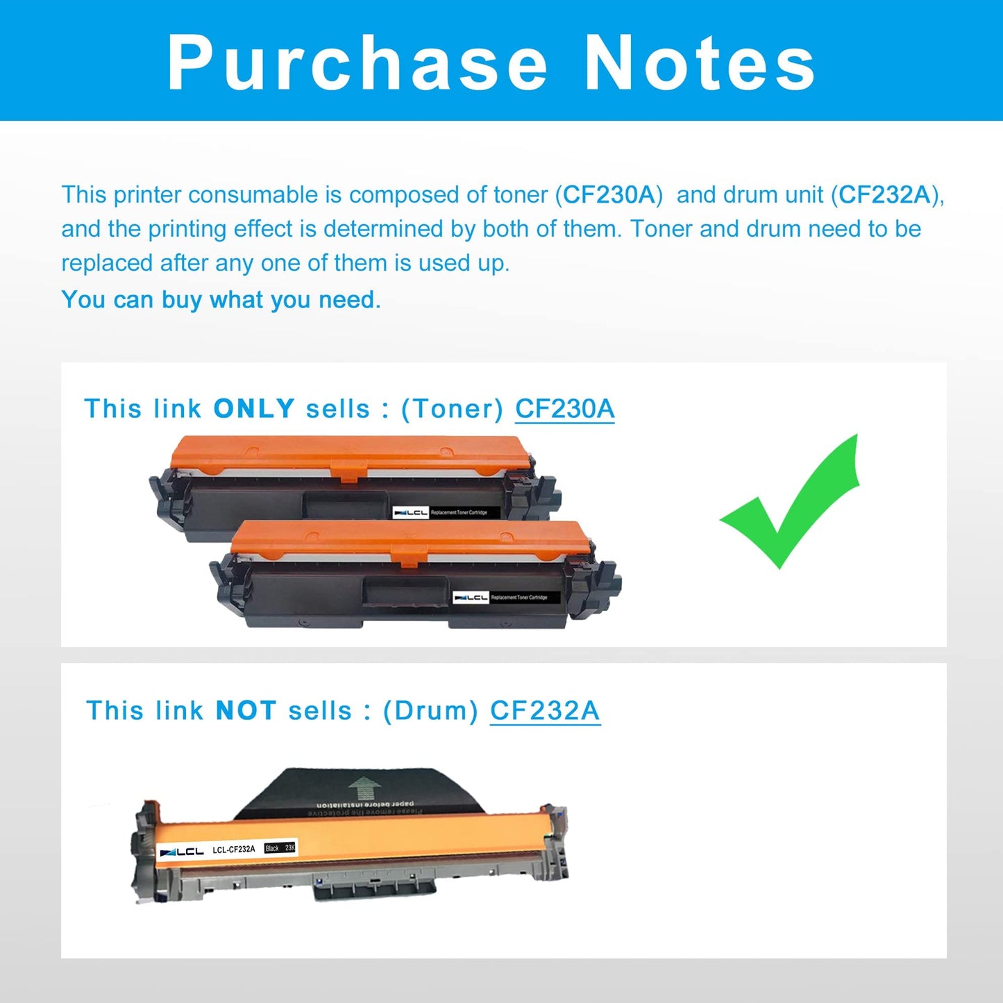 LCL Compatible Toner Cartridge for HP 30A CF230A with Chip (2-Pack, Black) Replacement for LaserJet Pro M203d M203dn 203dw M230fdw M230sdn MFP M227d MFP M227fdn MFP M227fdw MFP 227sdn Printer