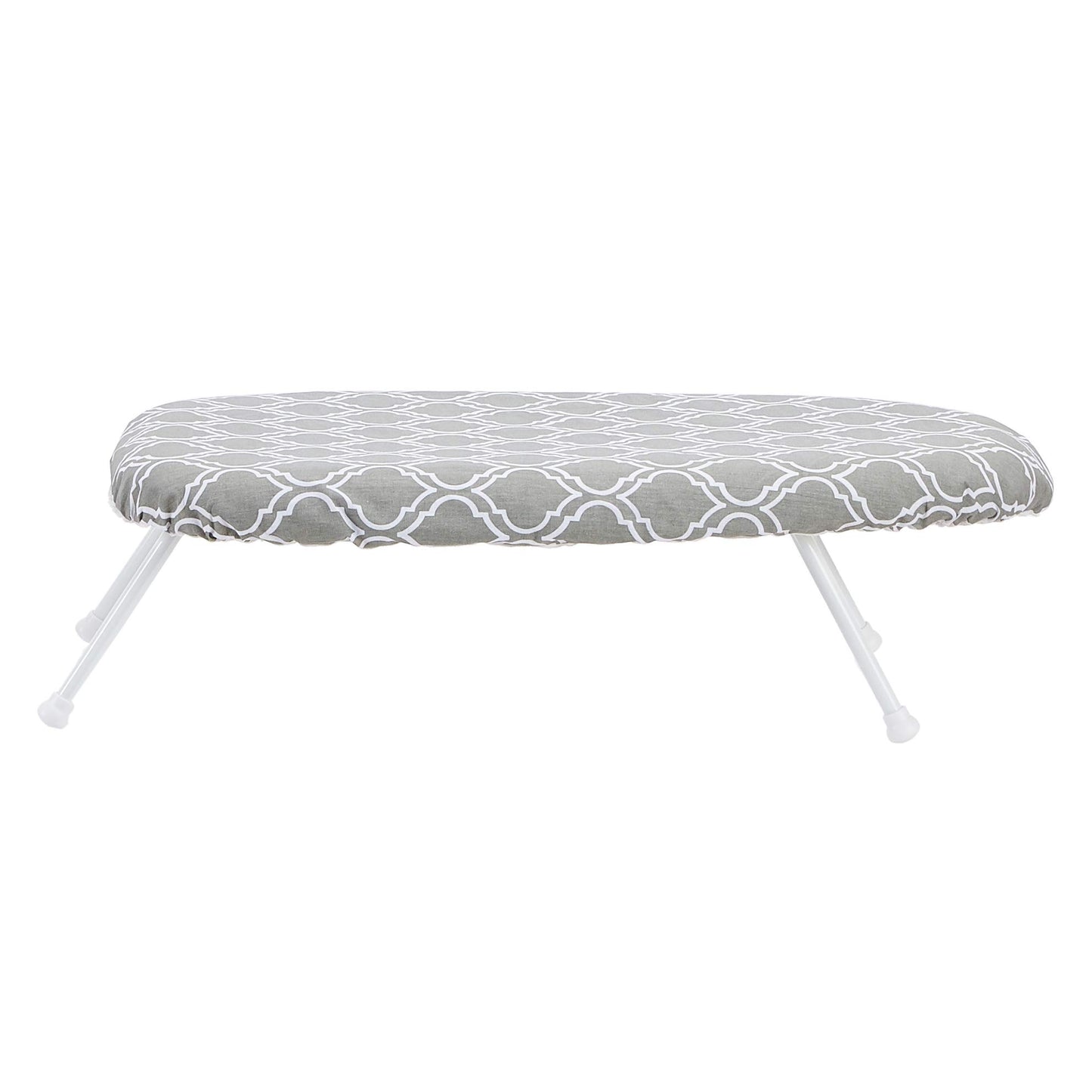 Amazon Basics Compact Tabletop Ironing Board with Folding Legs, Trellis Removable Cover, Chevron, 60cm L x 18cm W x 36cm H