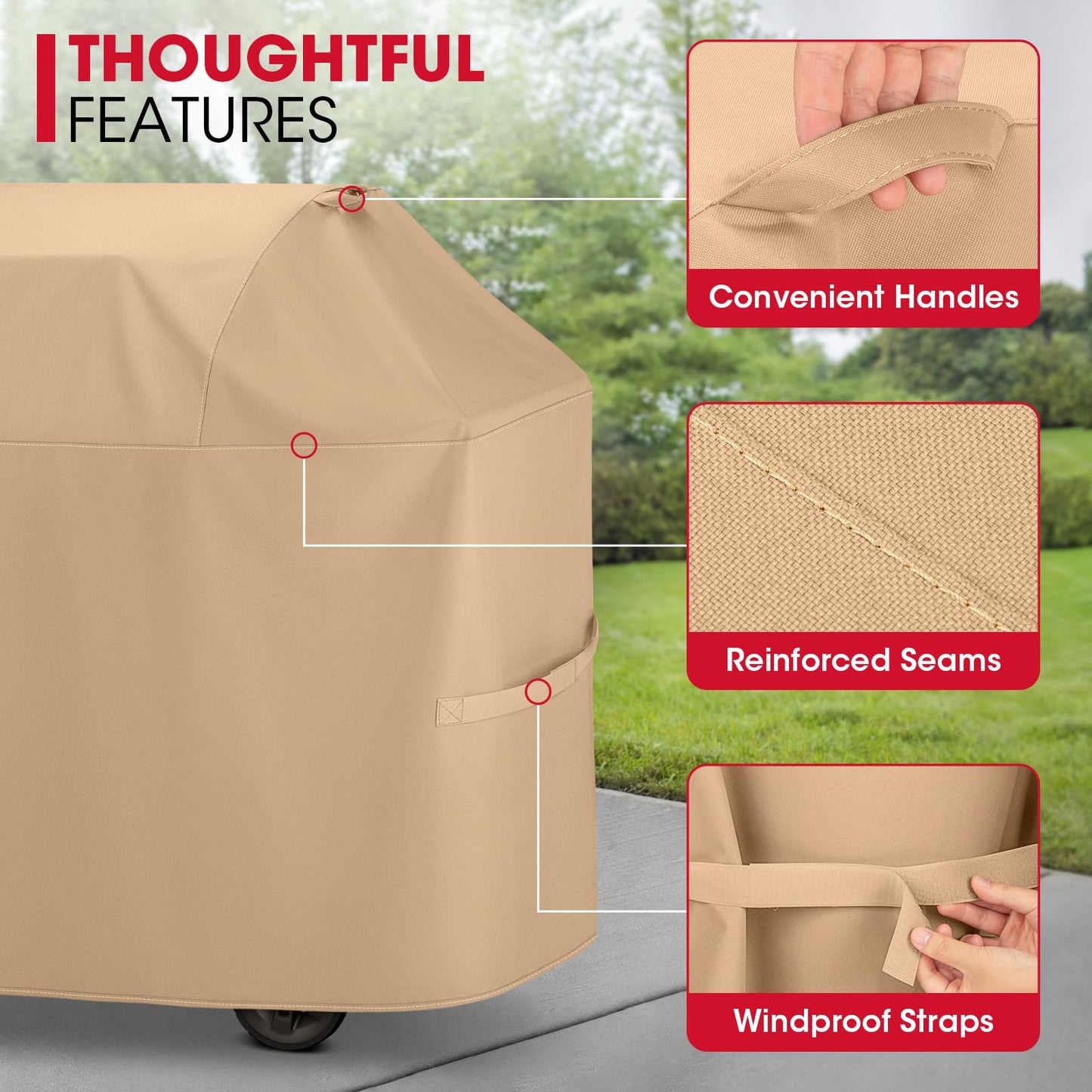 Unicook 70” Grill Cover, Light Brown