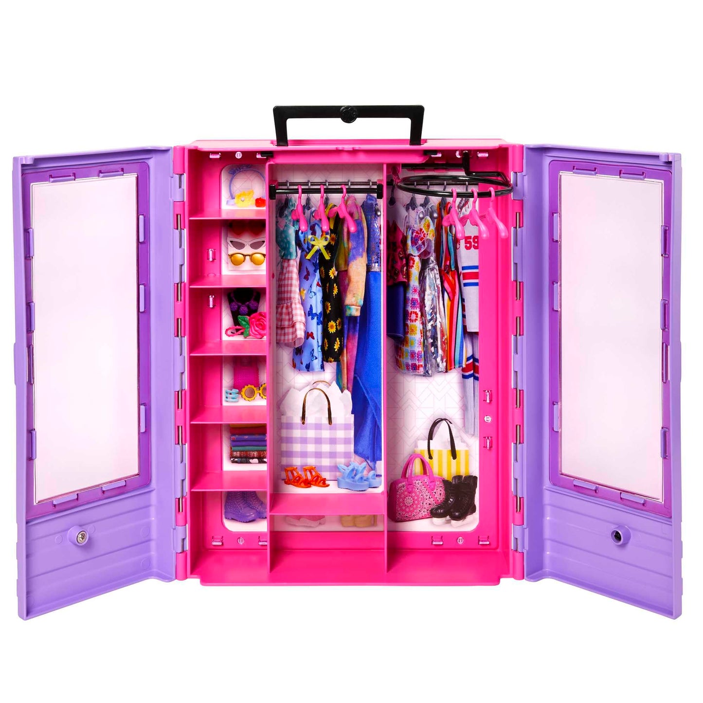 Barbie Fashionistas Ultimate Closet Portable Fashion Toy with Doll, Clothing, Accessories and Hangers, Toy for 3 Years Old and Up