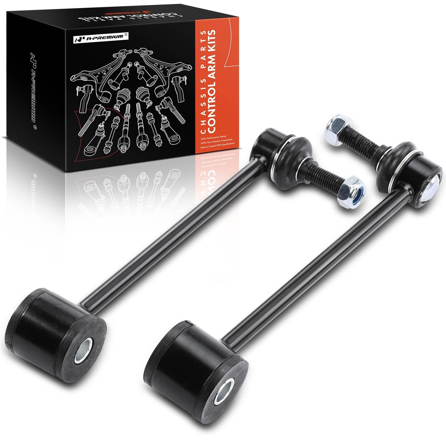 A-Premium 2 x Rear Sway Bar Links Stabilizer Bar Links, Compatible with Jeep Wrangler (JK), Chevrolet Tahoe, Suburban (1500), Avalanche, GMC Yukon (XL 1500), Cadillac Escalade (ESV & EXT), Hummer H2