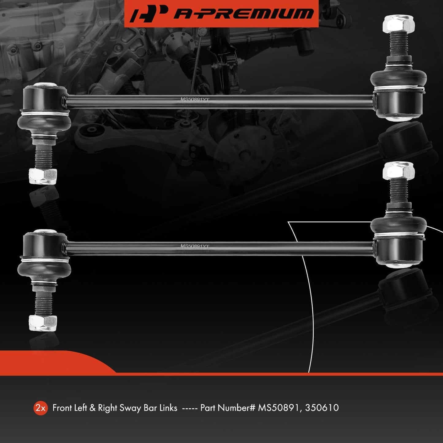 A-Premium 2 x Front Sway Bar Links Stabilizer Bar Links, Compatible with Hyundai Elantra 2007-2012 & Kia Forte Forte Koup 2010-2013, Forte5 2012-2013, Magentis 2006-2010, Optima 2006-2011, Rondo