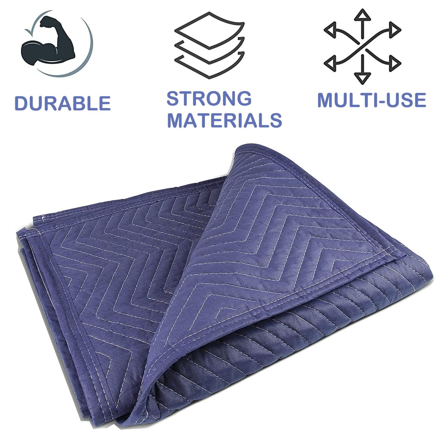 Moving Blanket Moving & Packing Blanket Full Size Shipping Blankets (80 x 72 Inch)