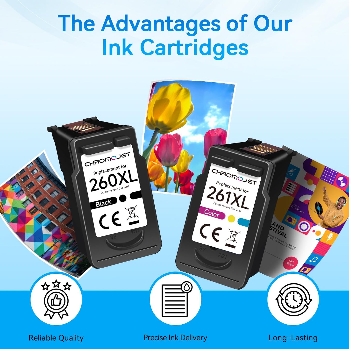 260 and 261 Ink Cartridges Replacement for Canon 260XL and 261XL Ink Cartridges Compatible for Canon TS6420a Ink Cartridges fit for TR7020a TR7020 TR7022a TR7022 TS6420a TS6420 TS6400 TS5320 (2 Pack)