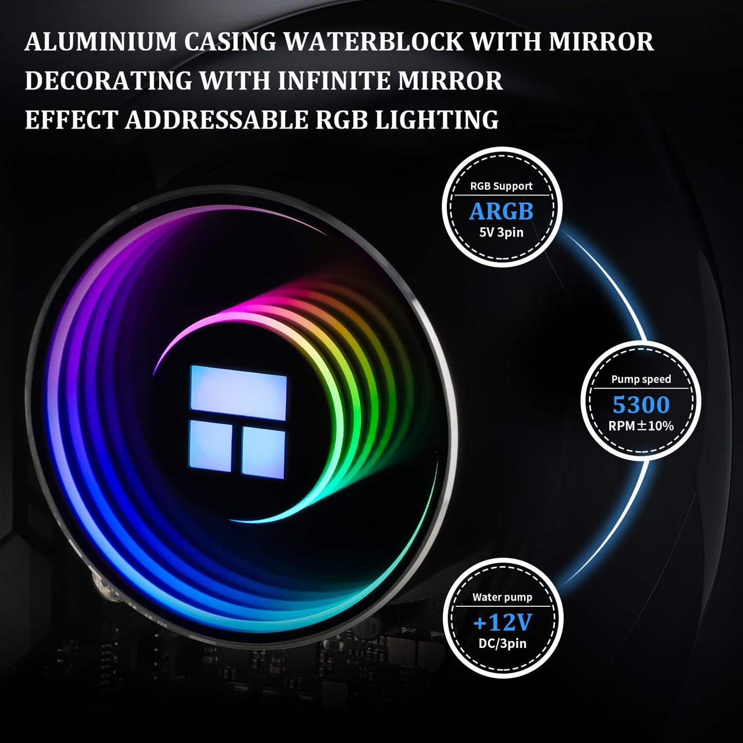 Thermalright Frozen Notte 360 Black ARGB Water Cooling CPU Cooler, 360 CPU Cooler Specifications, 3×120mm PWM Fans, S-FDB V2 Bearings, Suitable for AMD/AM4, Intel LGA 1700/1150/1151/1200/2011/2066